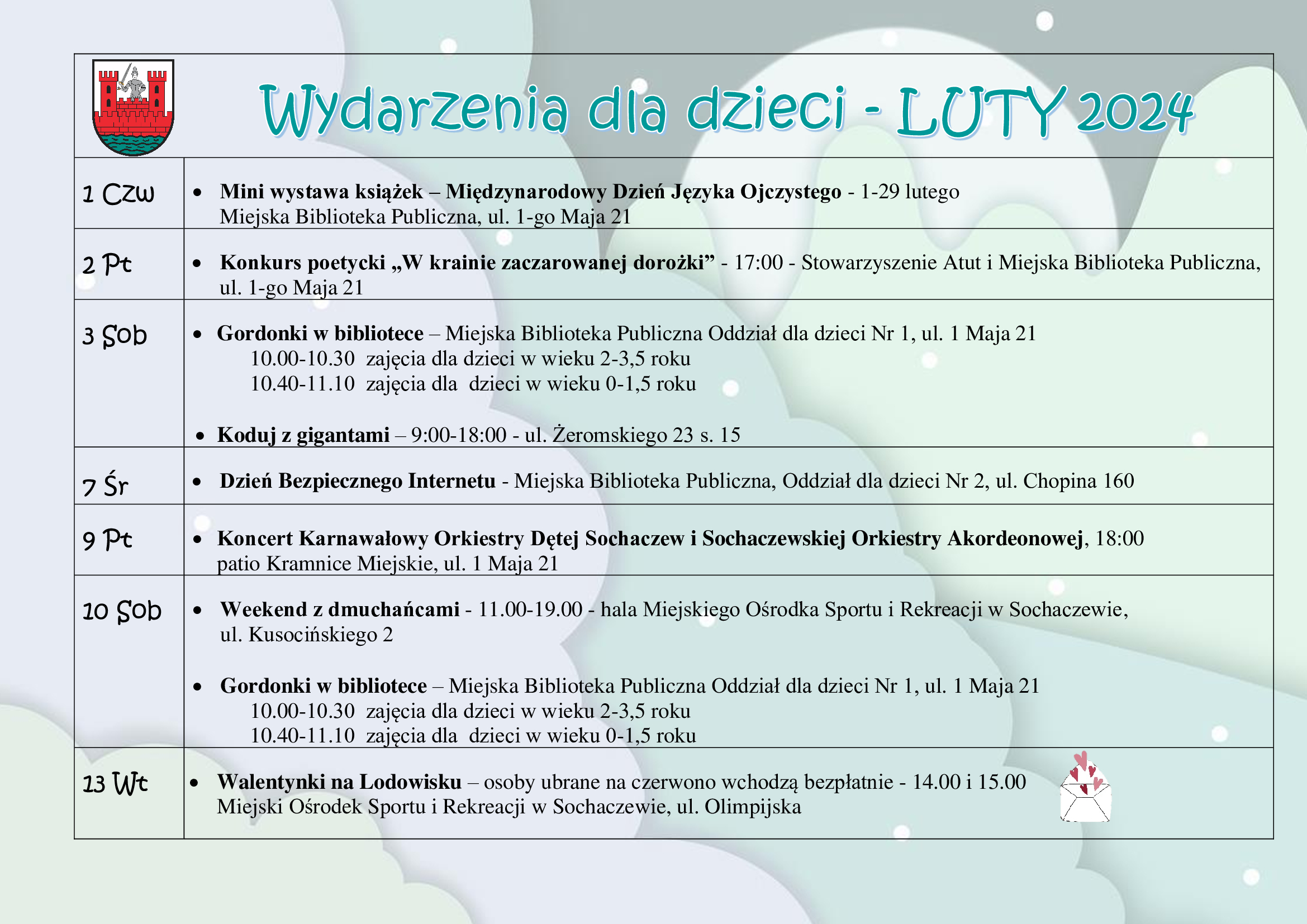 Wydarzenia dla dzieci - luty 2024