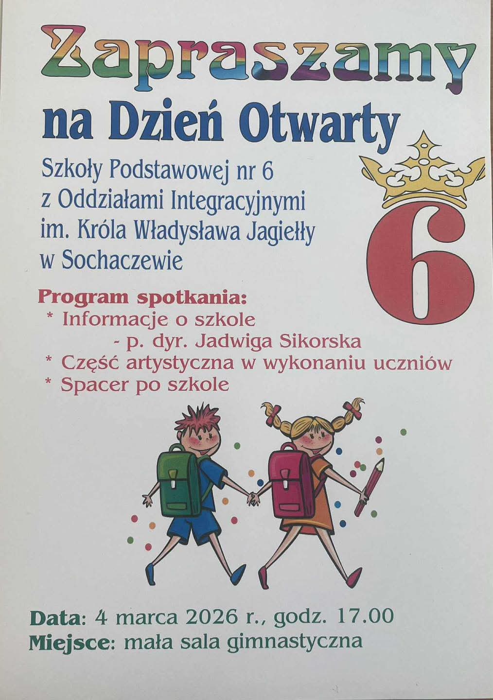 Plakat na&nbsp;dzień otwarty